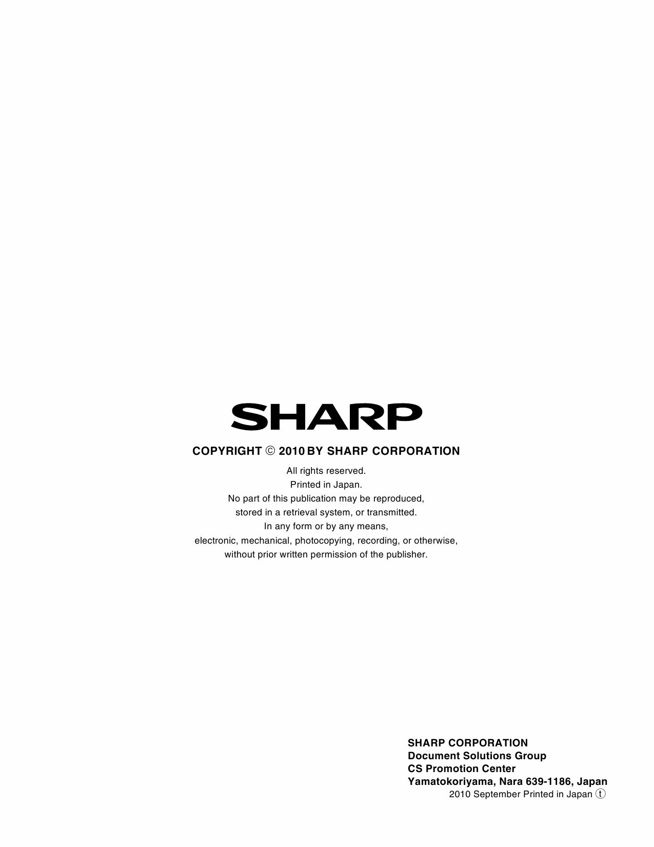 SHARP MX M350 M450 N U Parts Manual-5